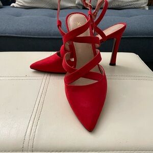 Xappeal Bold Red Strappy Heels